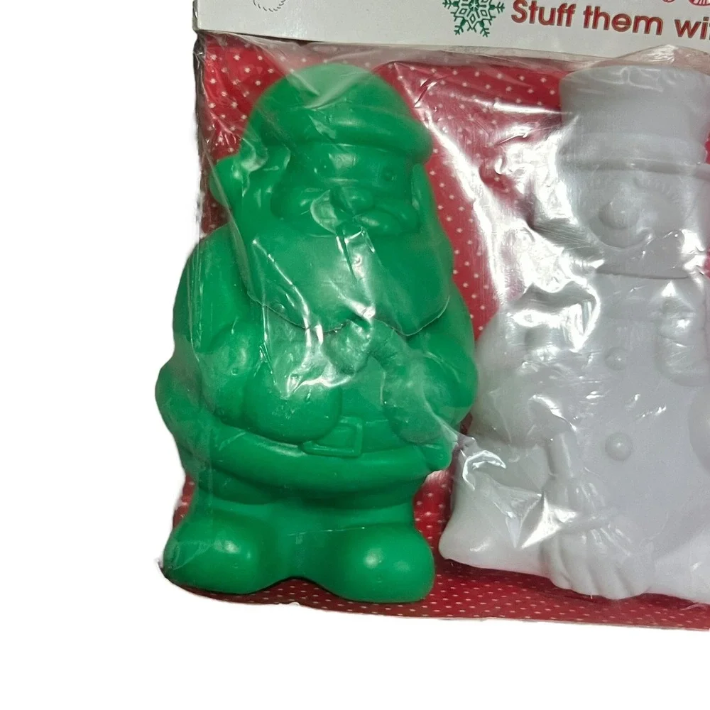 Vtg Candy Land Stuff‎ With Holiday Goodies Santa Snowman Christmas Stocking NEW